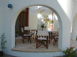 [Image: One of the two furnished patios]